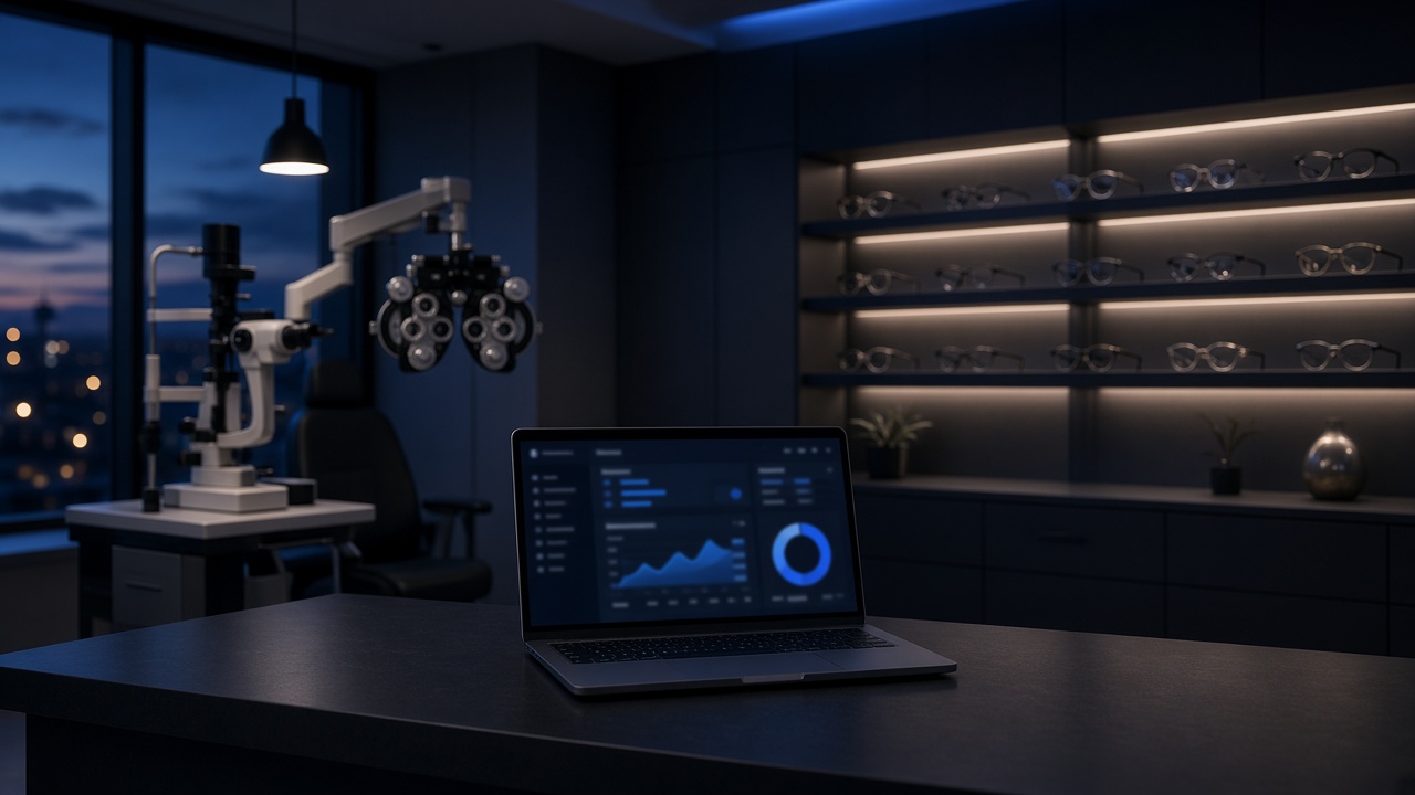 Professional optometry clinic environment for software selection